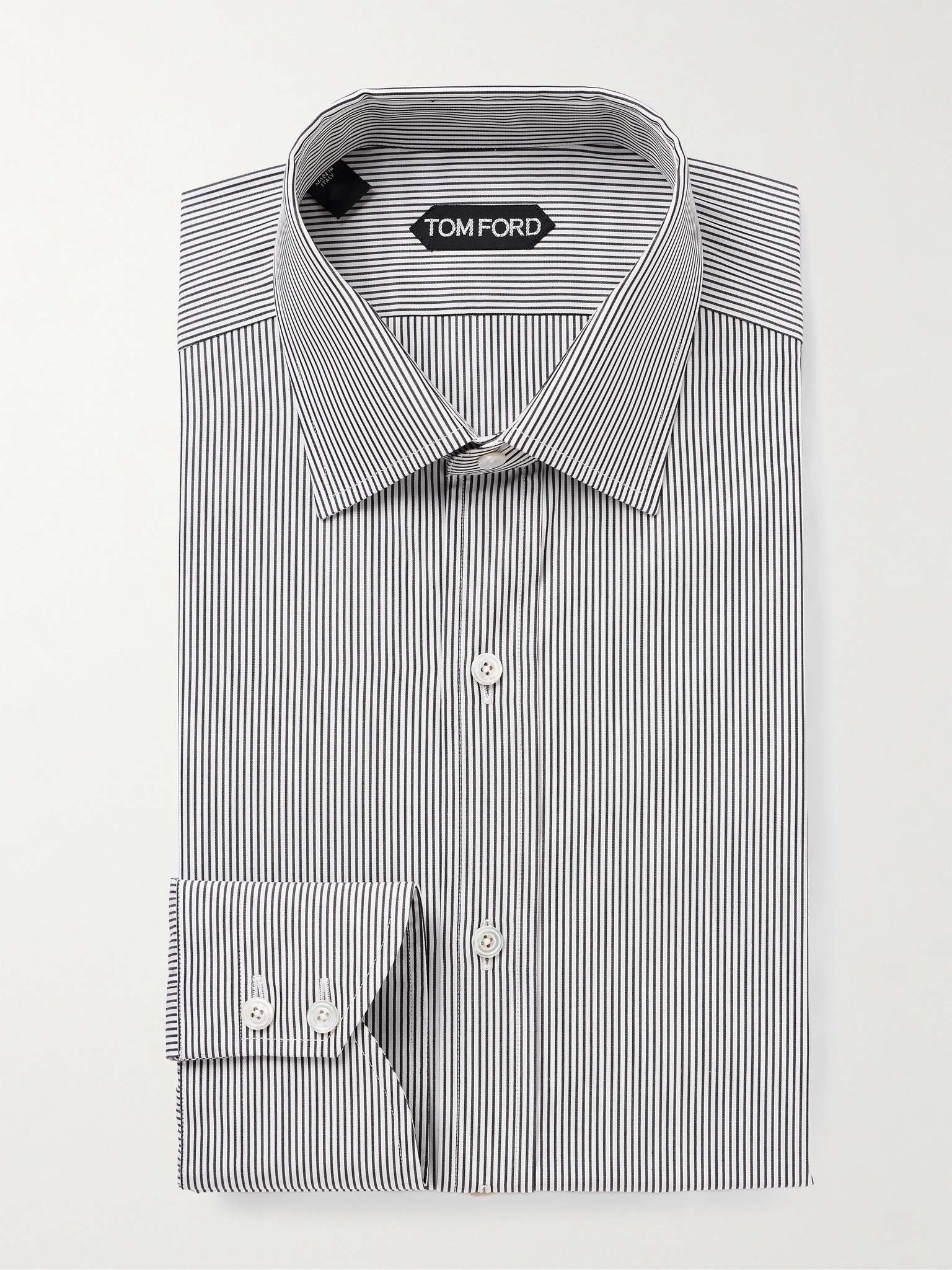 Striped Cotton-Poplin Shirt - 1