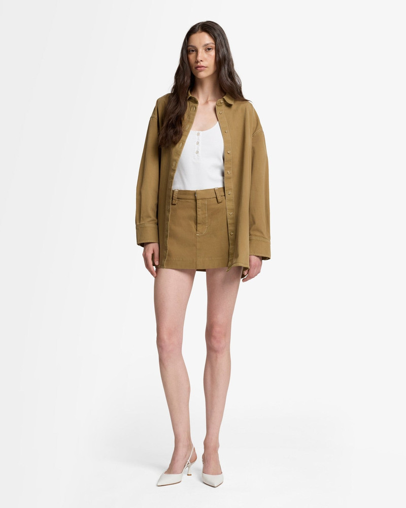 7 For All Mankind Ribbed Henley Tank in Optical White outlook