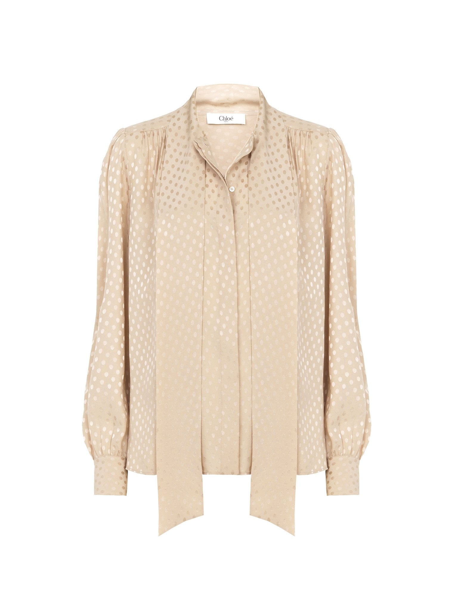 LAVALLIÈRE BLOUSE IN SILK JACQUARD - 1