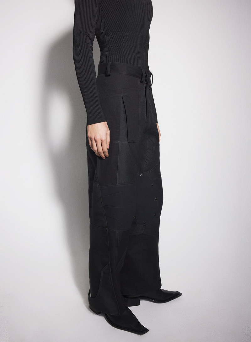 black technical fabric cargo pants 3