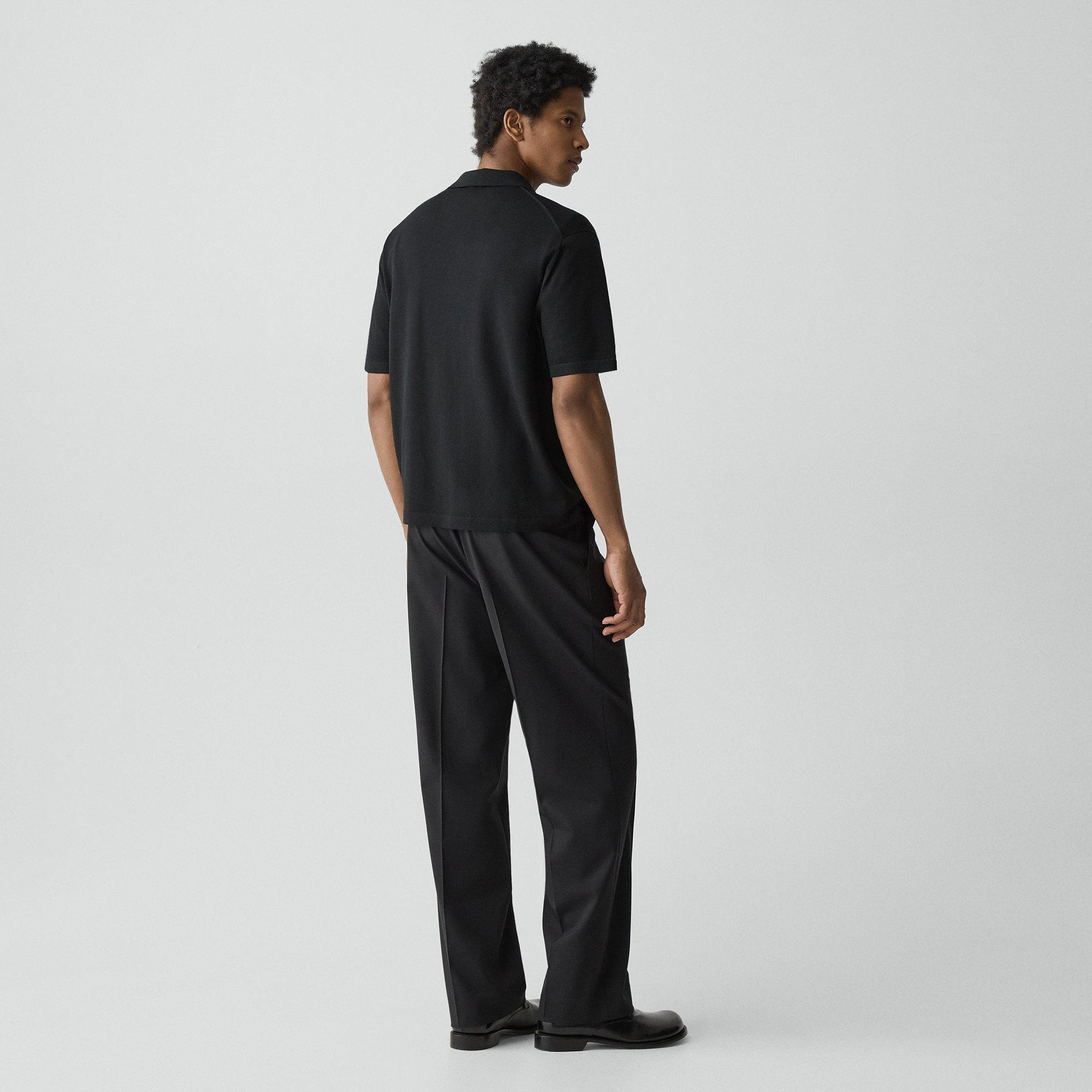 Relaxed Pleat Pant in Stretch Wool - 4