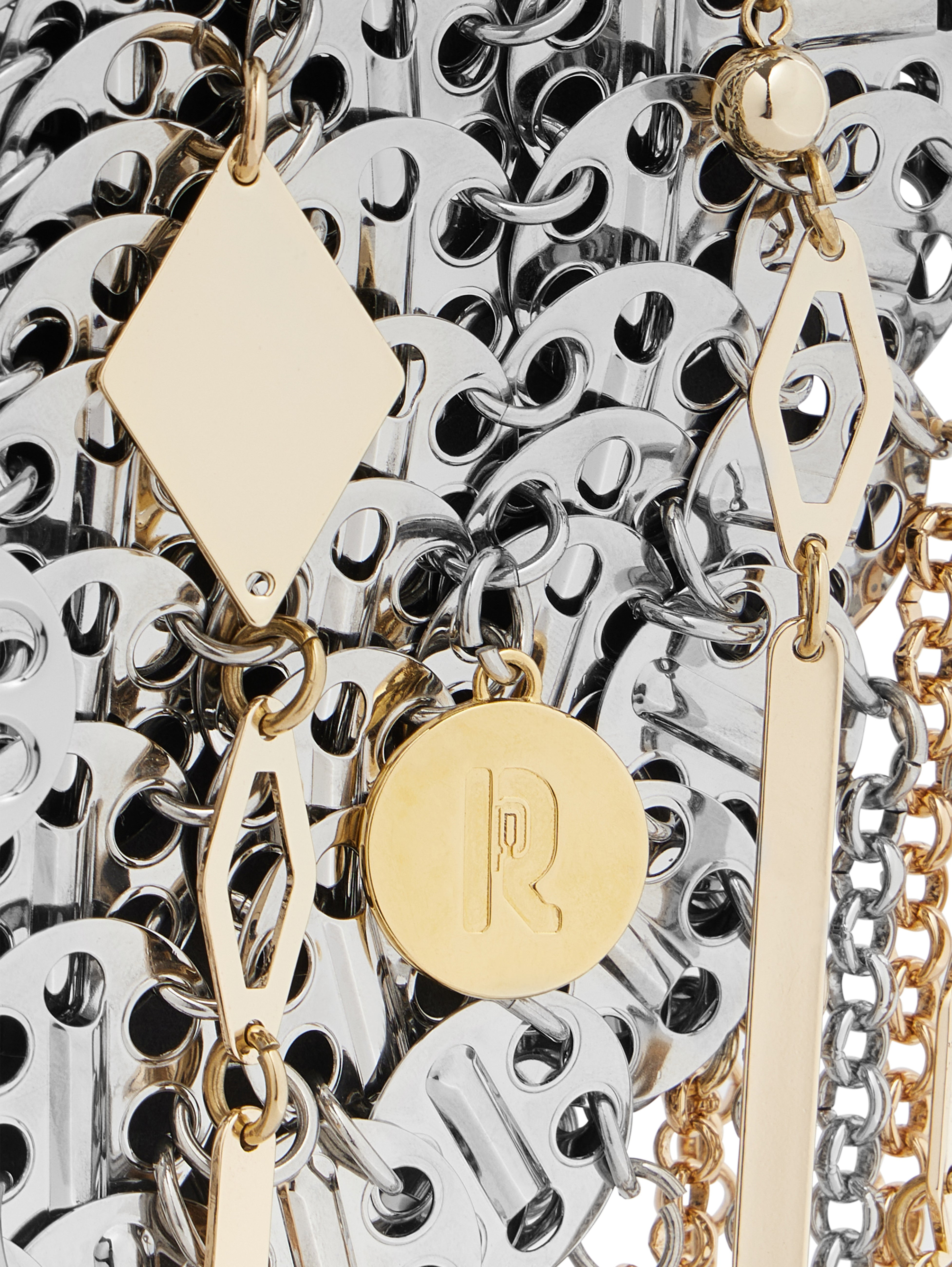 ICONIC SILVER 1969 MOON BAG ASSEMBLED WITH METALLIC PAMPILLES - 3