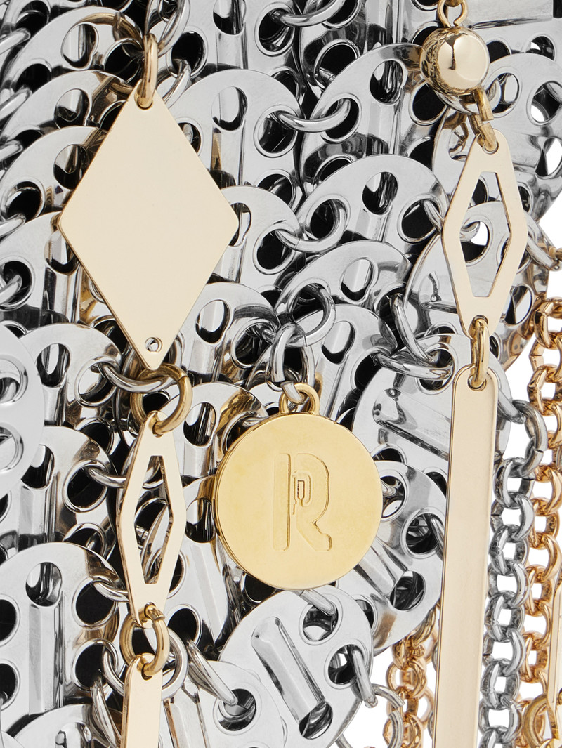 ICONIC SILVER 1969 MOON BAG ASSEMBLED WITH METALLIC PAMPILLES 3