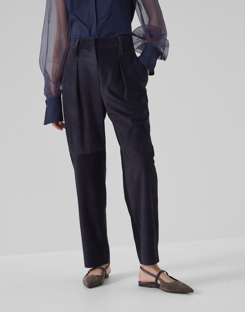 Suede baggy 사설 바지 1