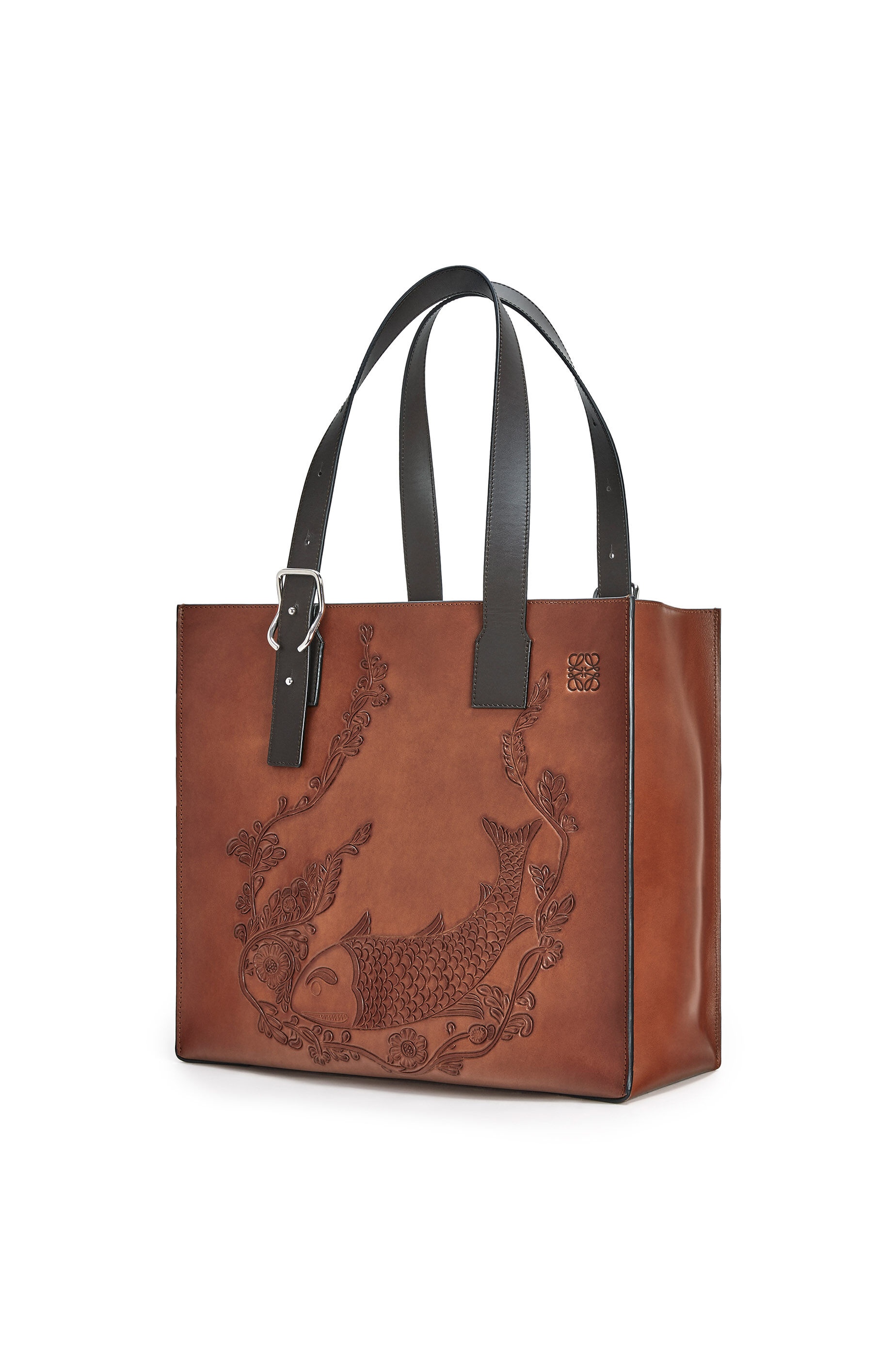 Fish Buckle tote bag in calfskin - 2