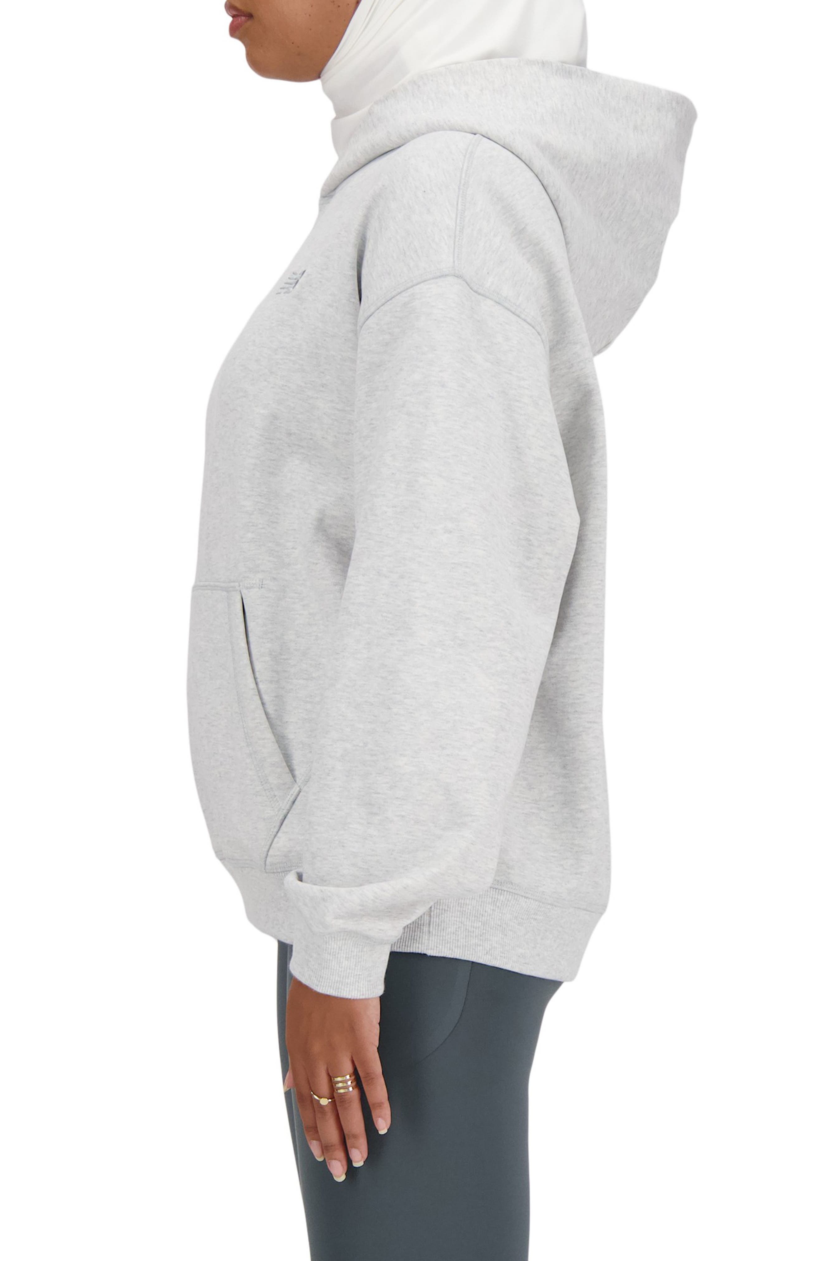New Balance Athletics Oversize French Terry Hoodie in Ash Heather at Nordstrom - 3