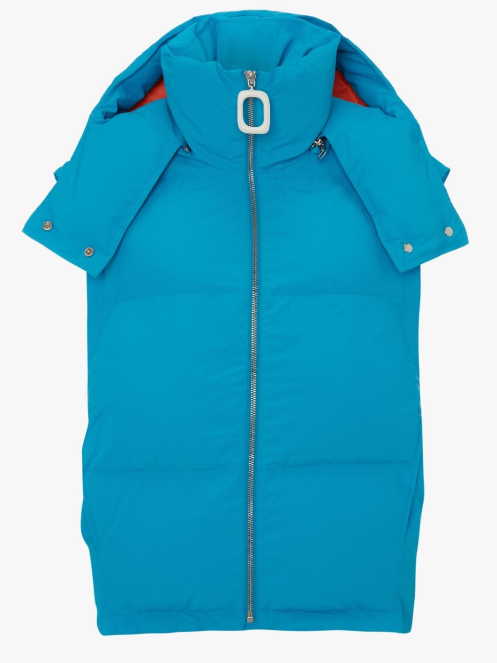 CONTRAST HOOD PUFFER GILET - 1