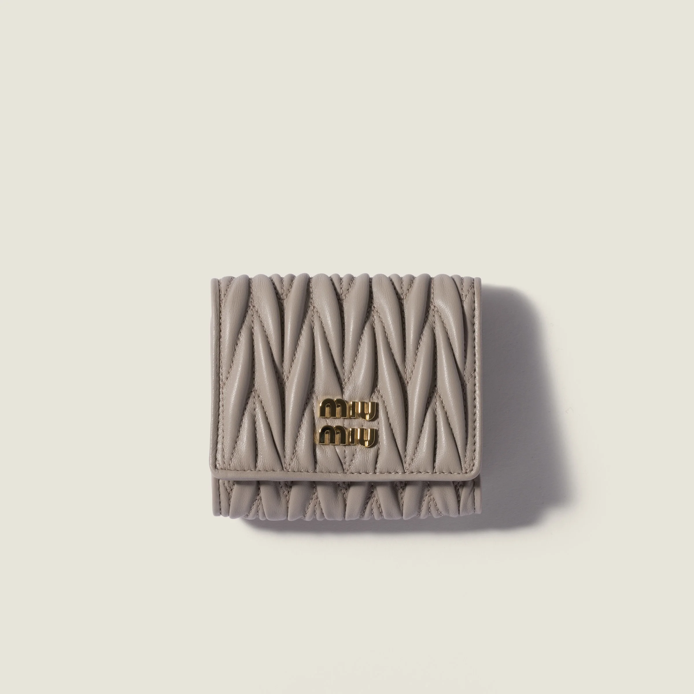 Small matelassé nappa leather wallet - 1