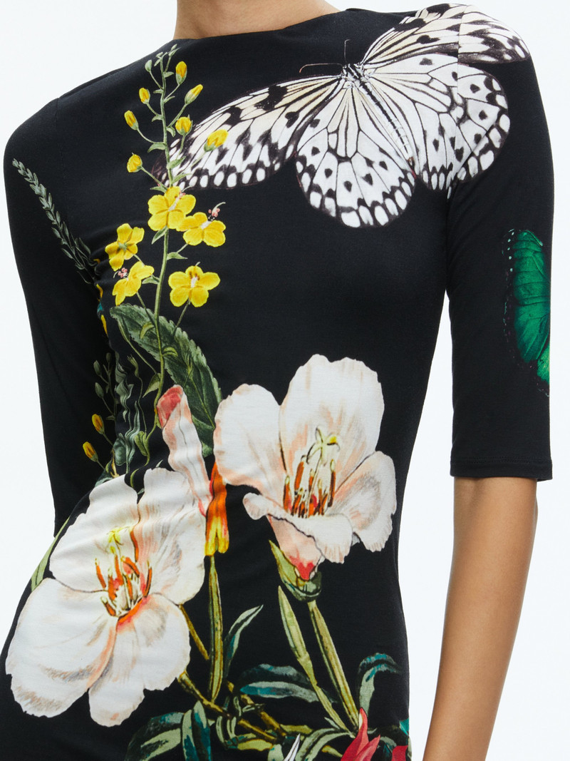 DELORA FLORAL CREWNECK MIDI DRESS 4