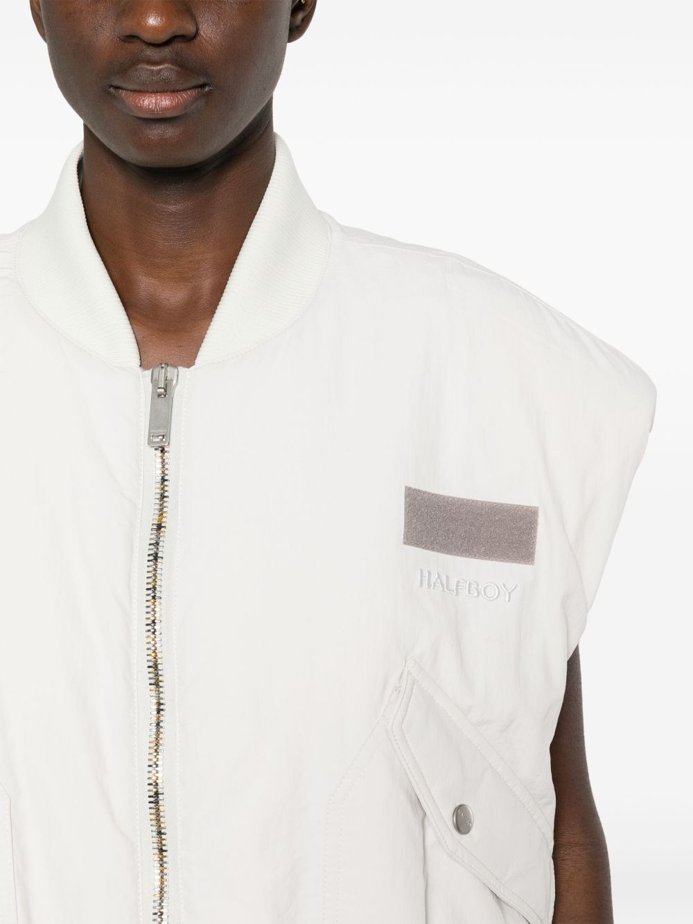 sleeveless padded bomber jacket - 5