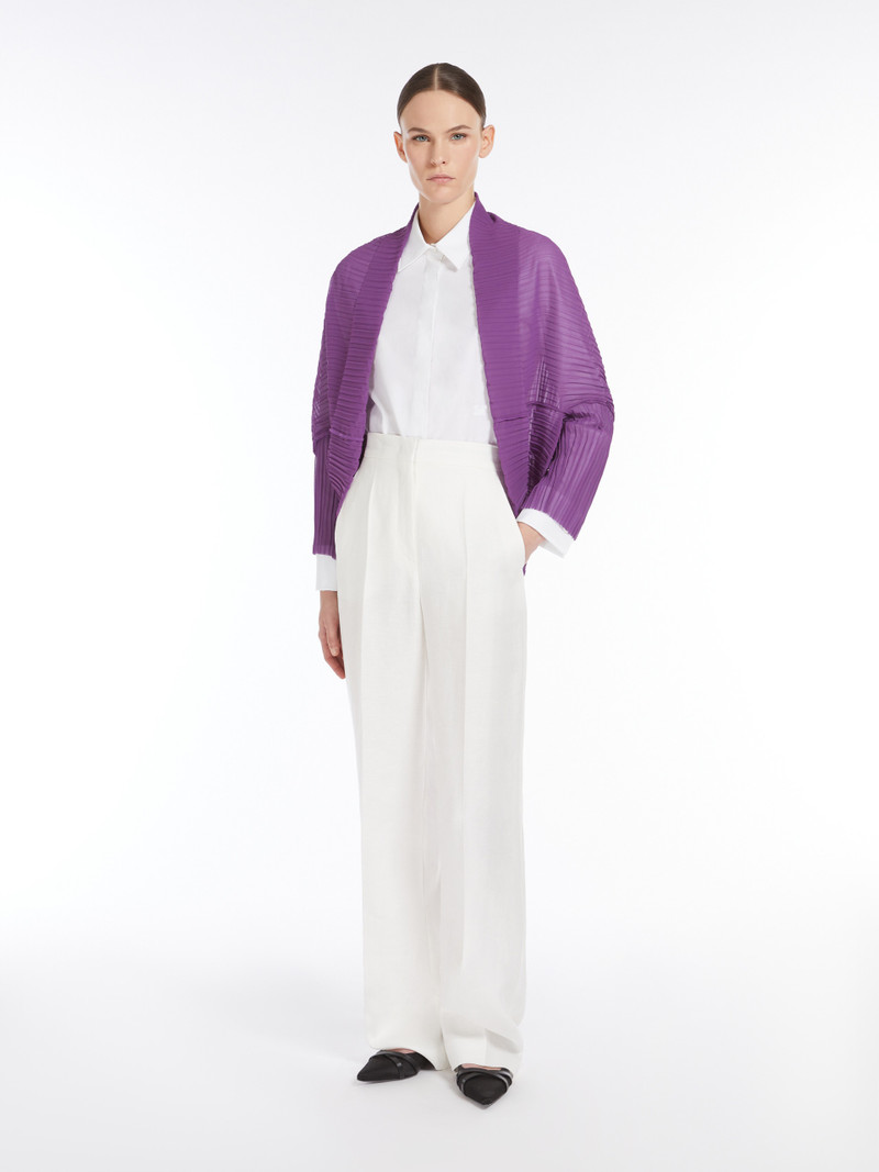 Max Mara VESUVIO Pleated fabric shrug outlook