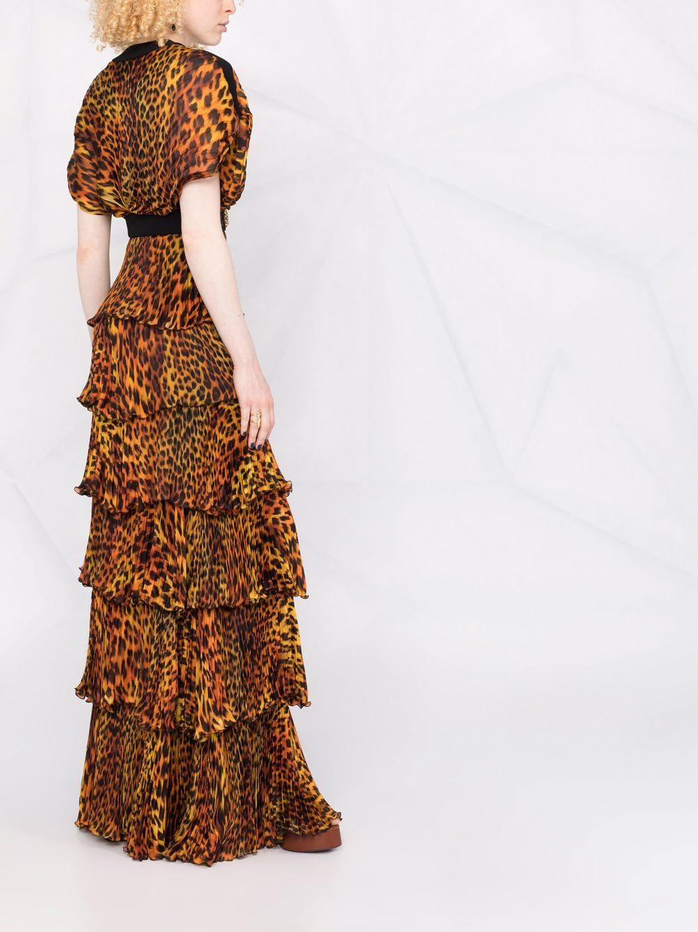 leopard-print long evening dress - 6