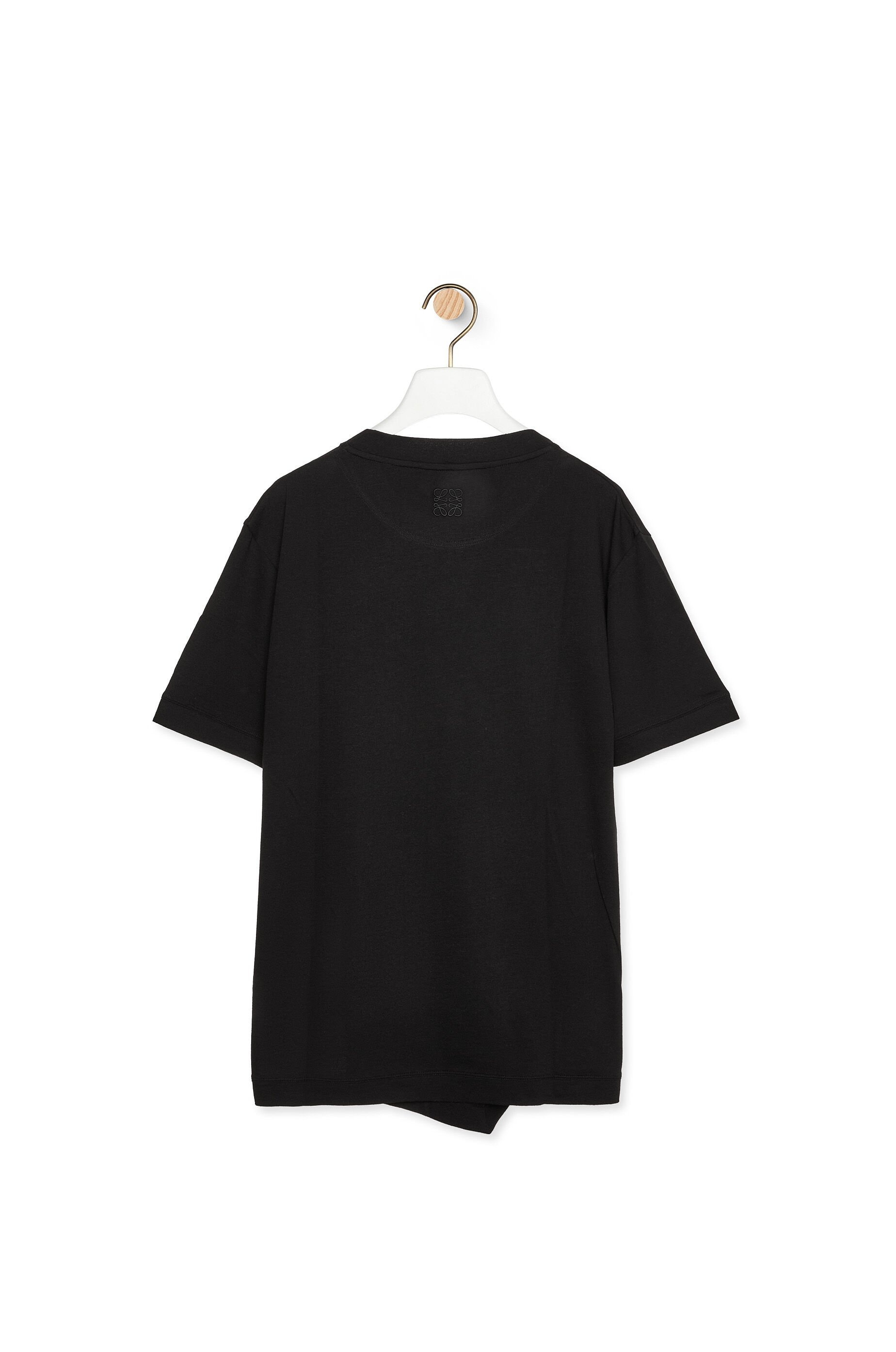 Asymmetric T-shirt in cotton blend - 2