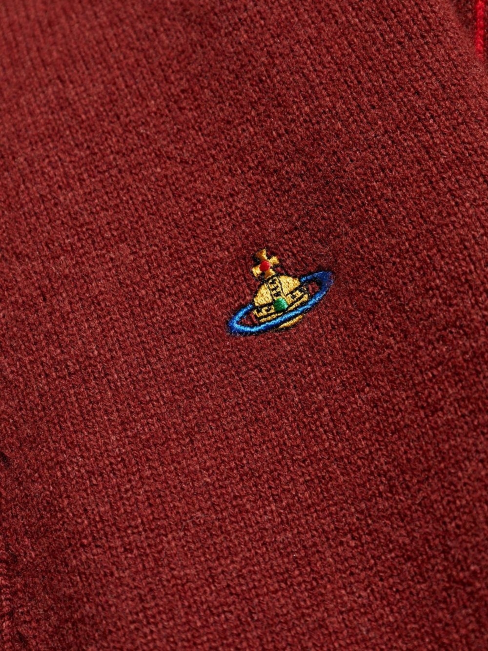 Orb-embroidered cardigan - 5