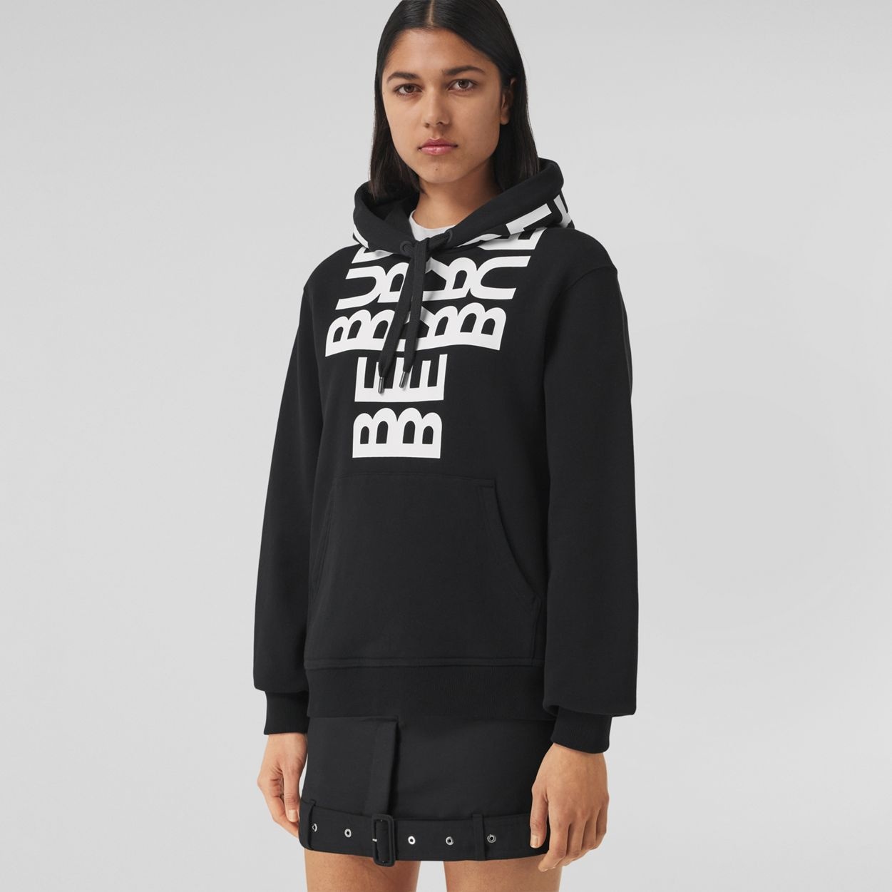 Logo Print Cotton Oversized Hoodie - 2