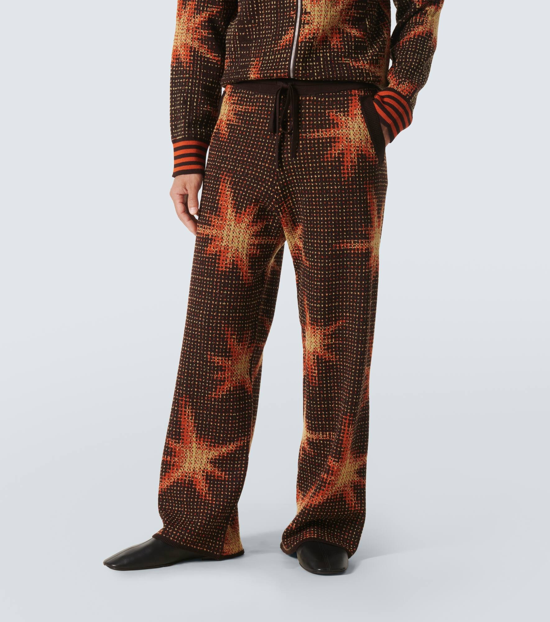 Printed wool-blend sweatpants - 3