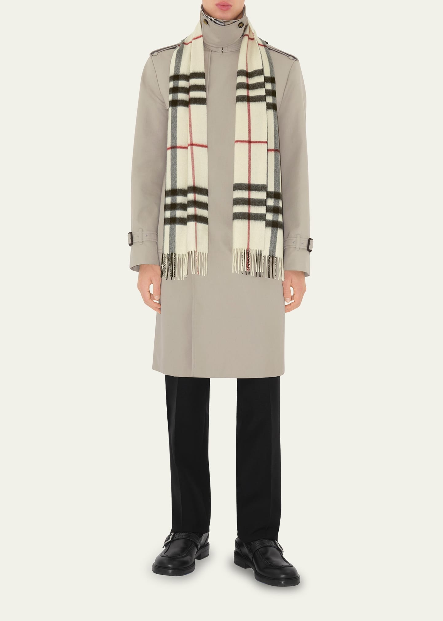 Giant Check Cashmere Scarf - 4