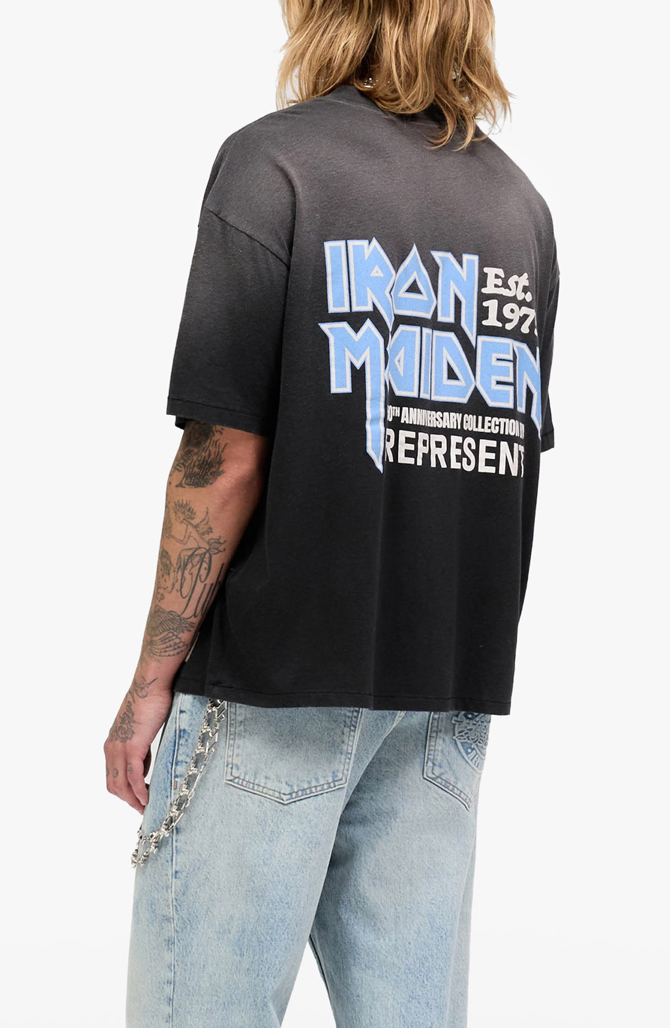 Represent Iron Maiden Anniversary Graphic T-Shirt in Stained Black at Nordstrom - 2