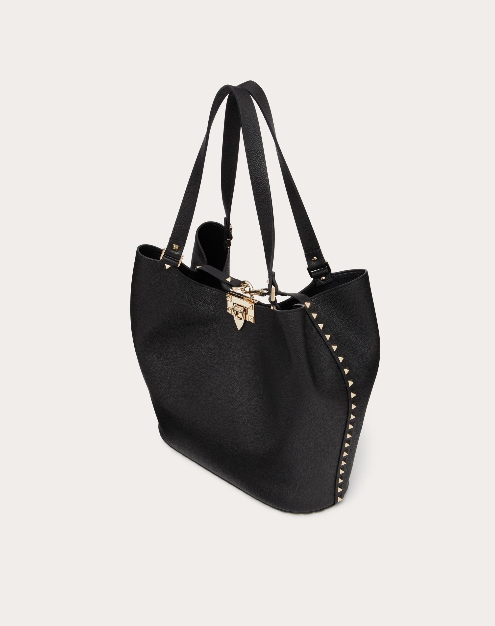VALENTINO GARAVANI ROCKSTUD SHOPPING BAG IN GRAINY CALFSKIN - 6