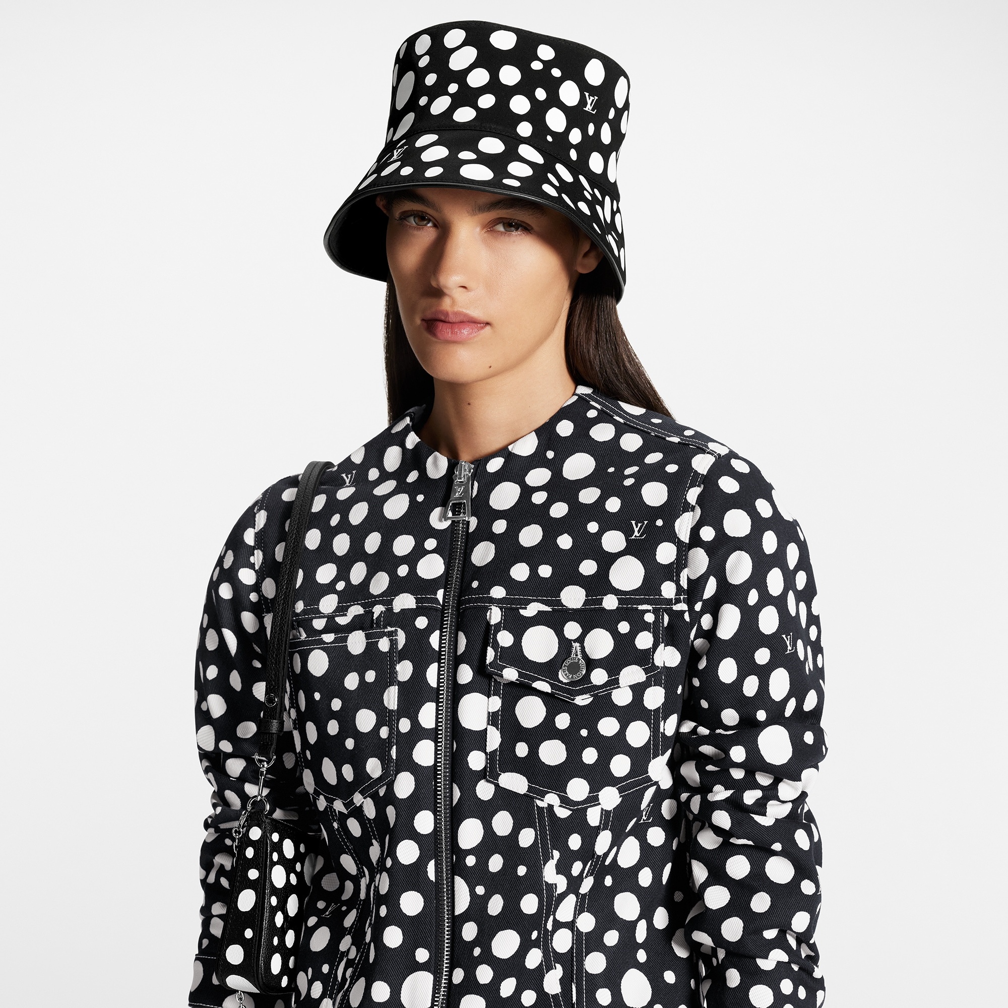 LV x YK Reversible Infinity Dots Bucket Hat - 4
