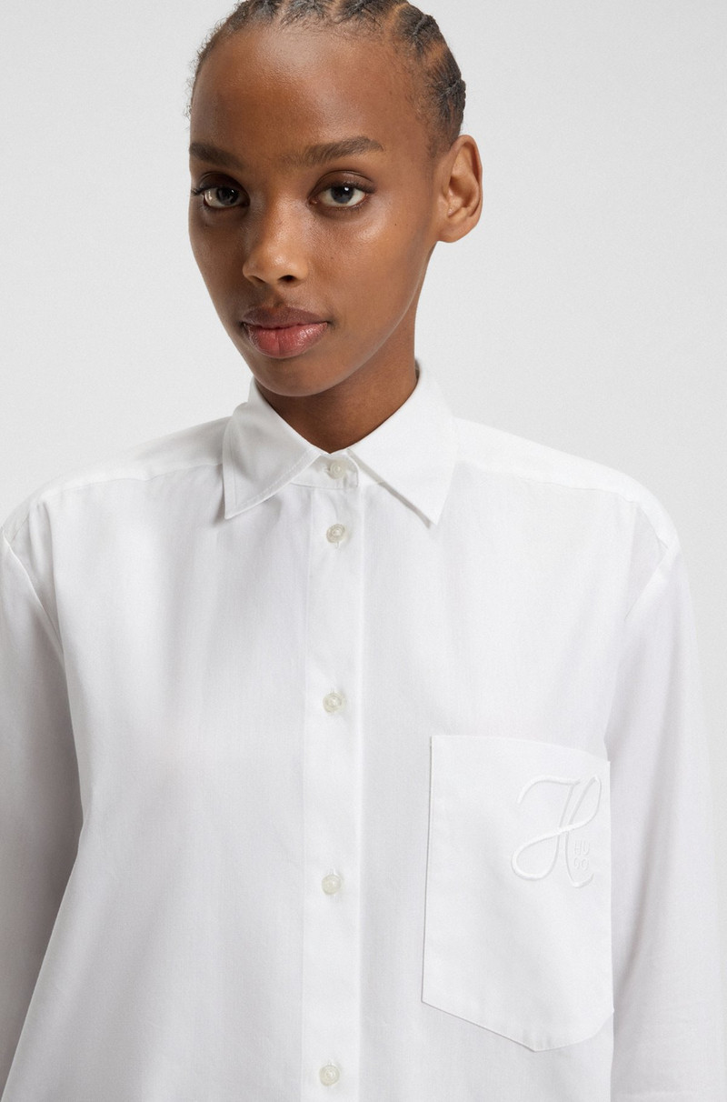 OVERSIZE-FIT BLOUSE WITH LOGO EMBROIDERY 4