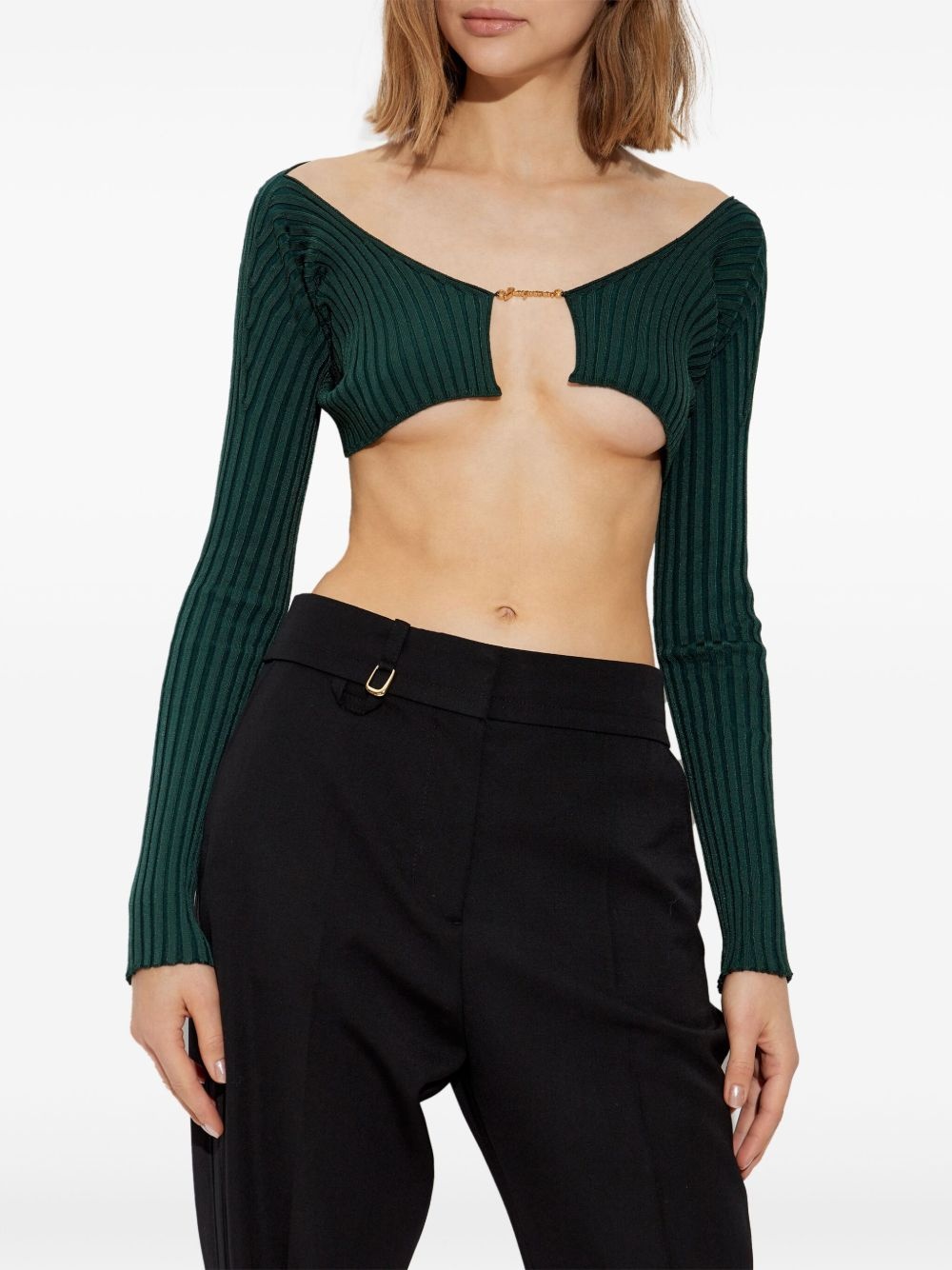 logo-lettering cardigan - 3
