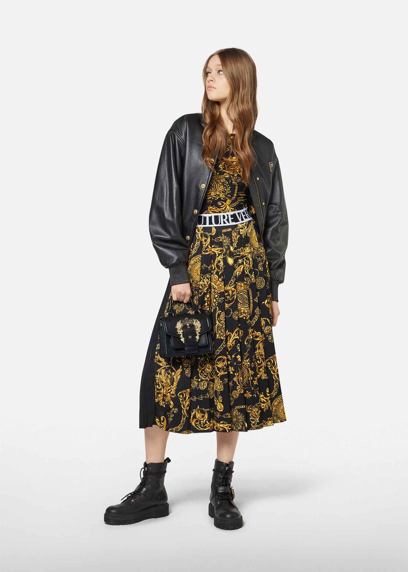 Regalia Baroque Print Pleated Midi Skirt - 4