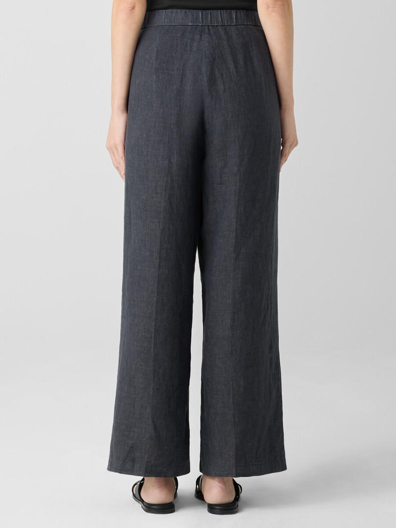 Washed Organic Linen Délavé Trouser Pant 4