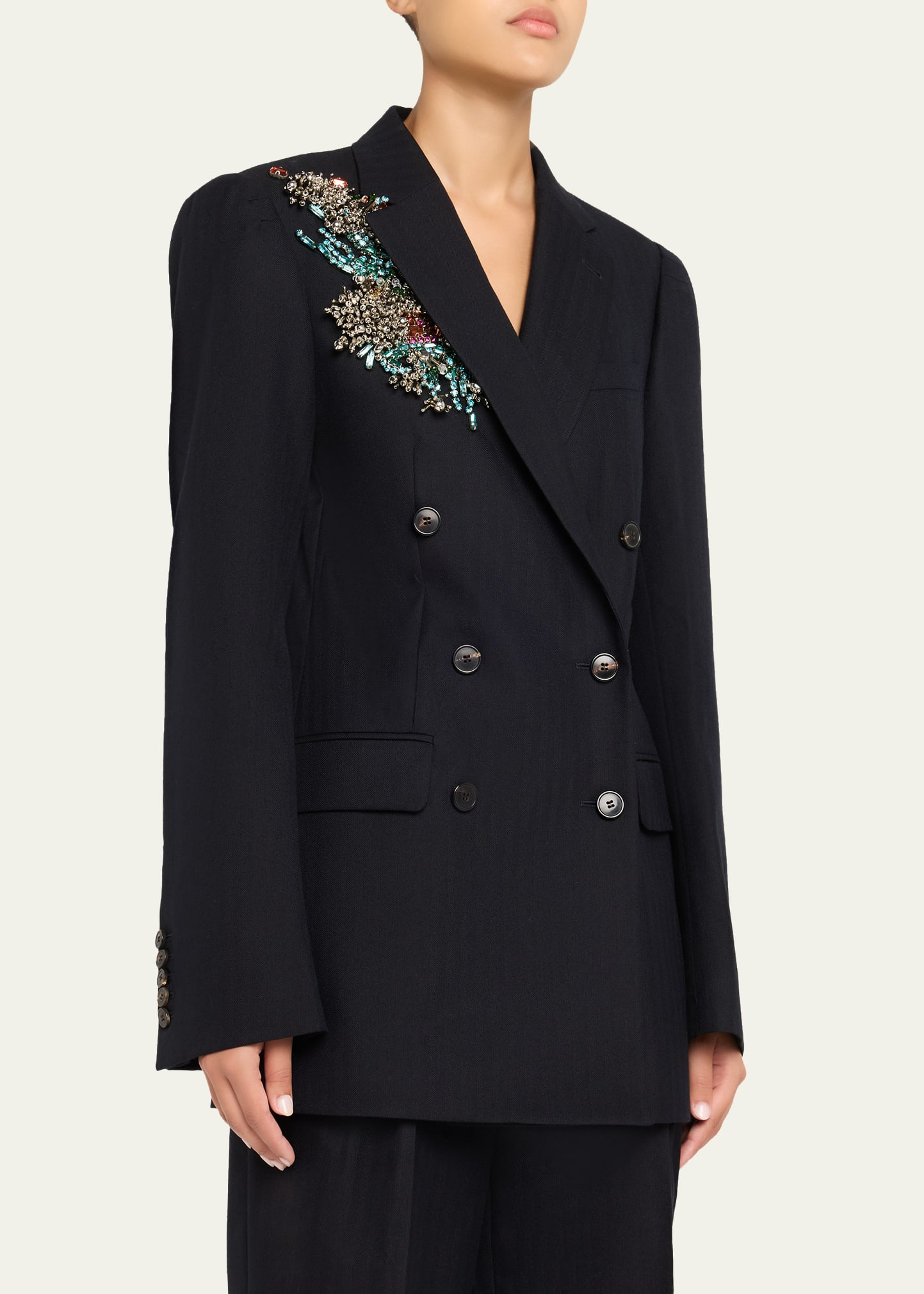 Bafy Embellished Double-Breasted Blazer Jacket - 4