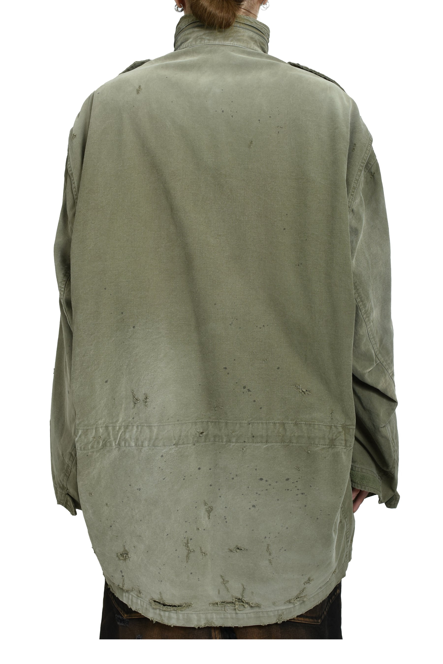 DISTRESSED M-65 JACKET / KHA - 2