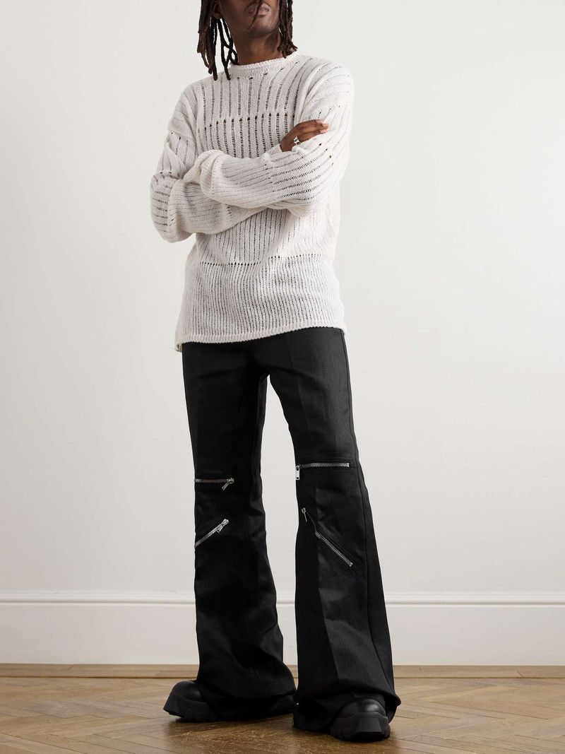 Rick Owens Bolan Flared Linen-Twill Cargo Trousers outlook