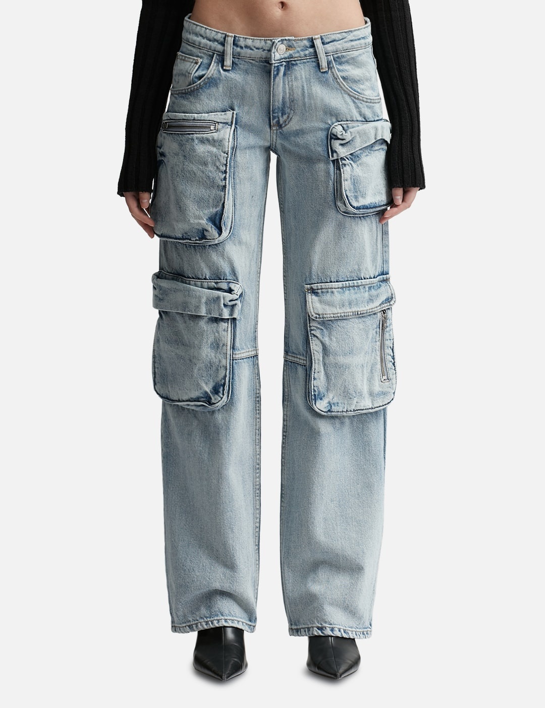 CARGO POCKET JEANS - 1