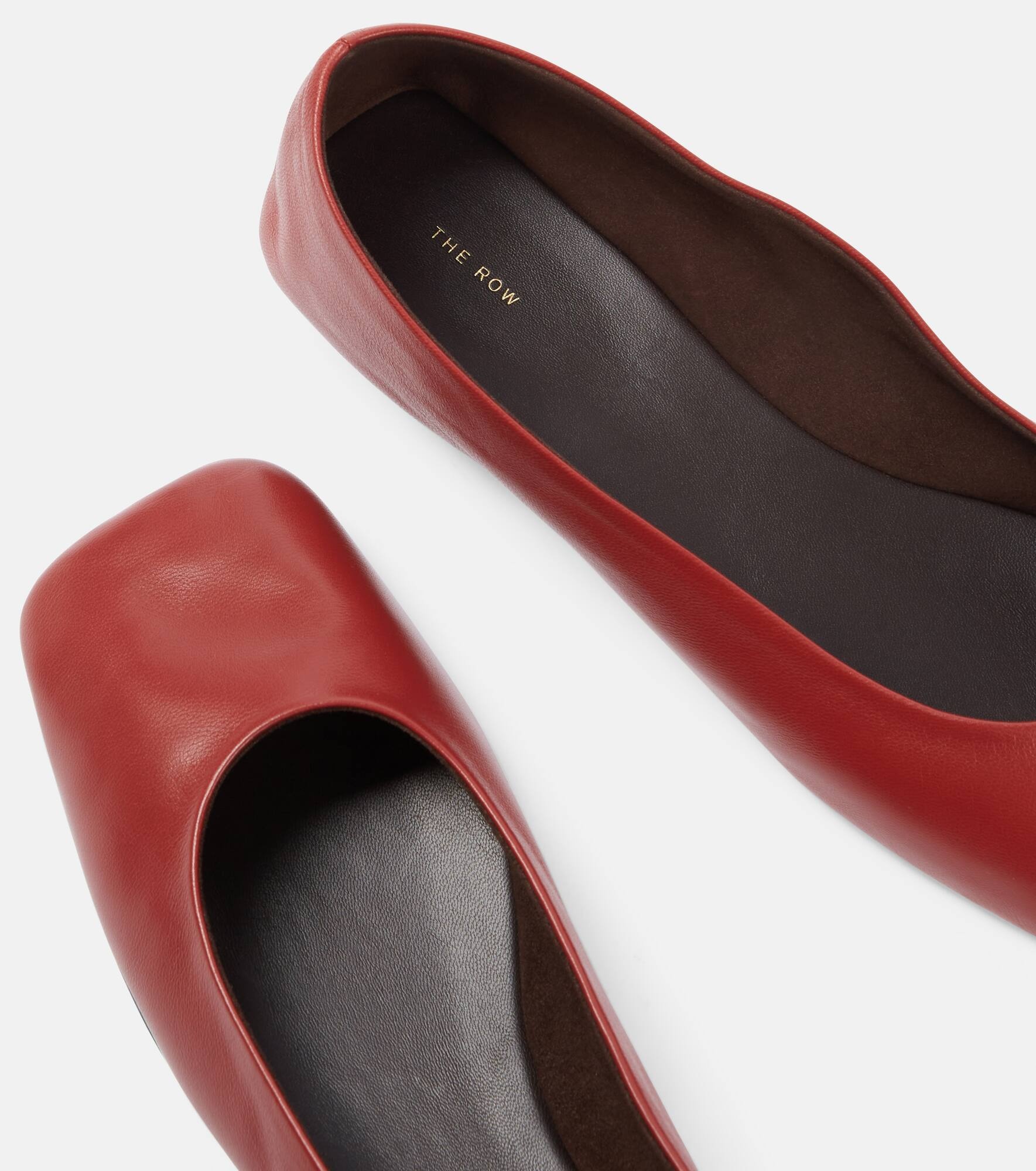 Square leather ballet flats - 5