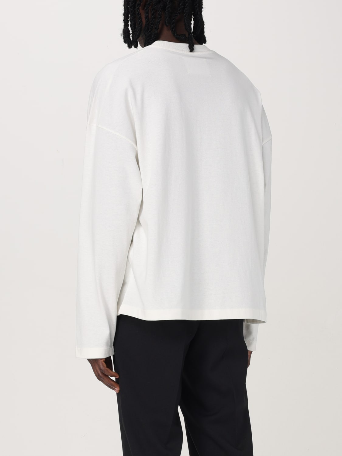 Jil Sander cotton sweater with maxi logo - 3