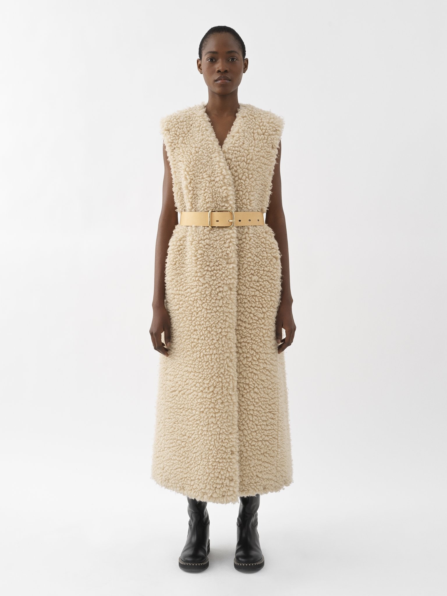 BELTED COCOON GILET - 2