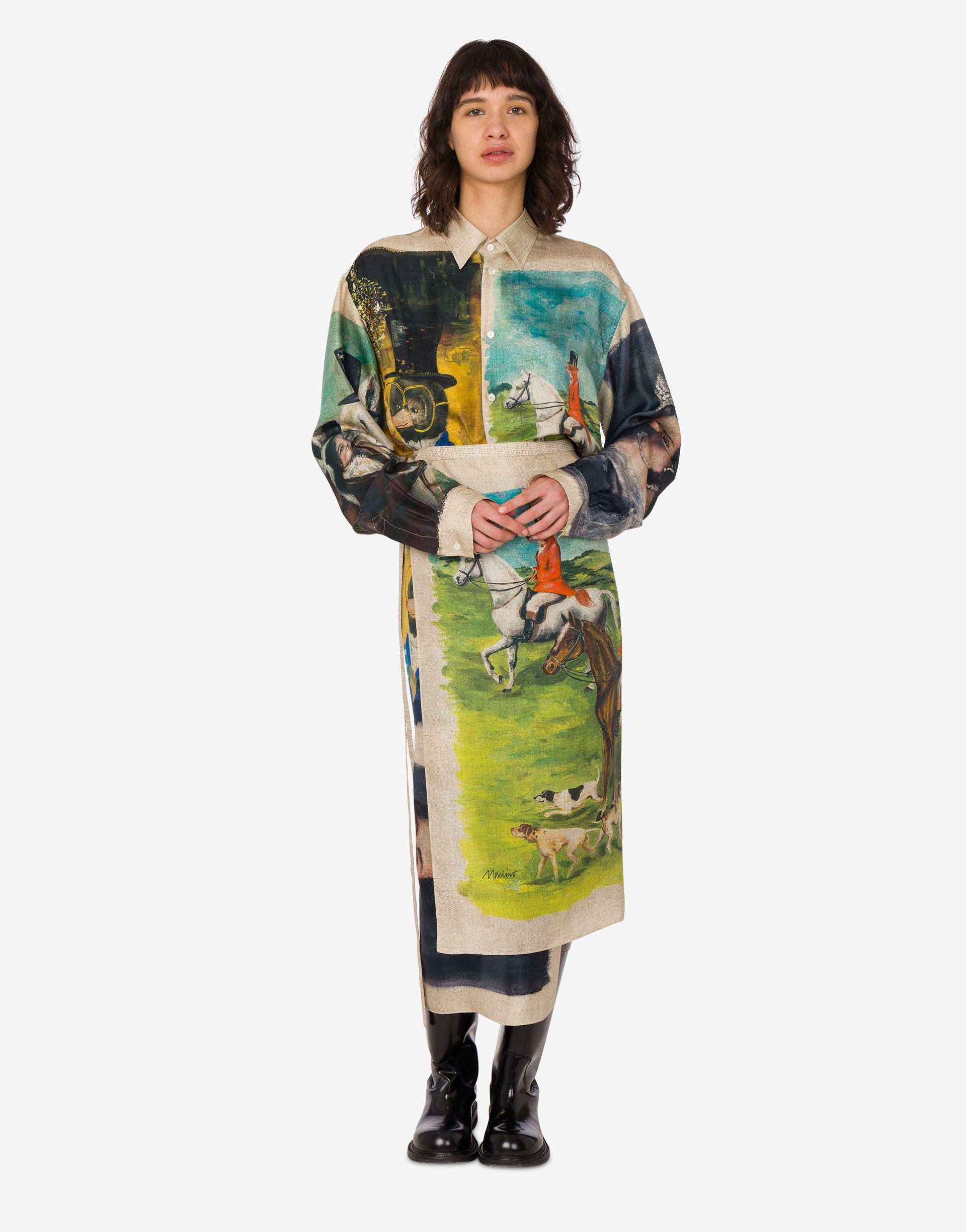 PRINTED SILK TWILL SHIRT - 1