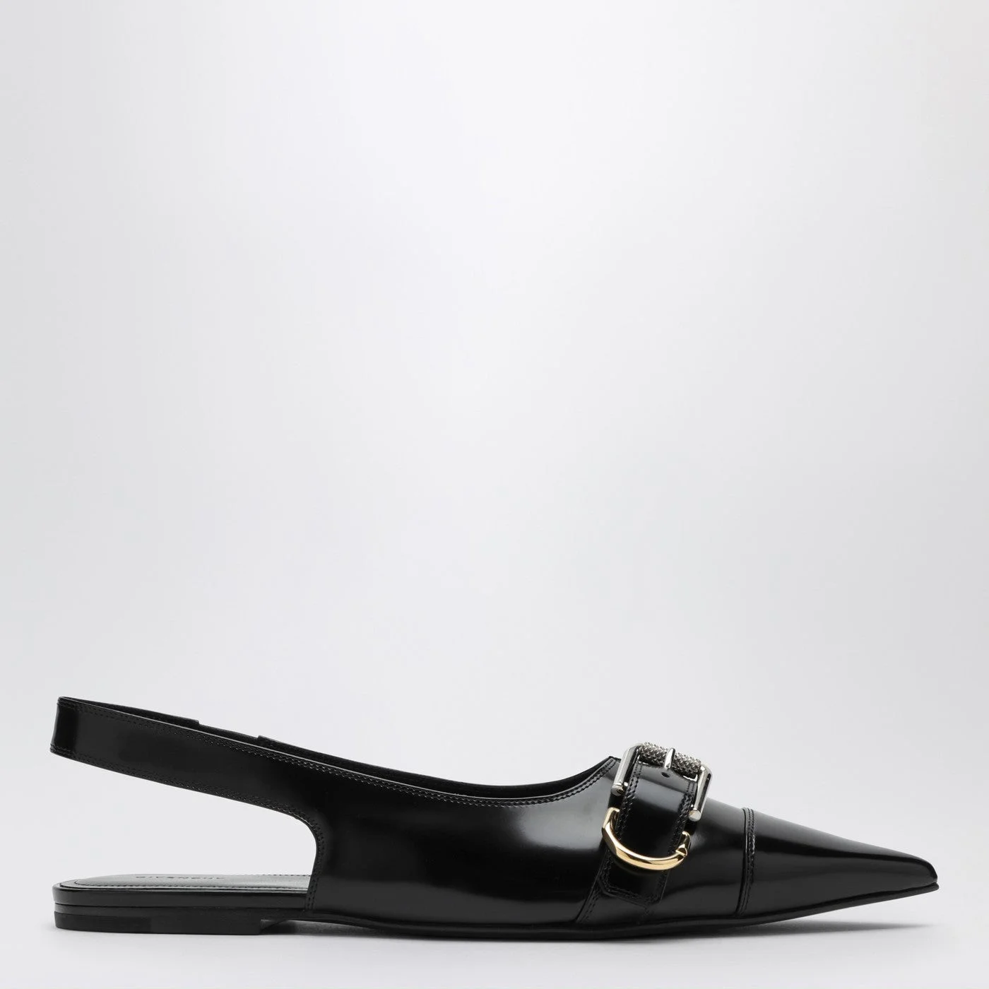 Voyou black leather slingback - 1