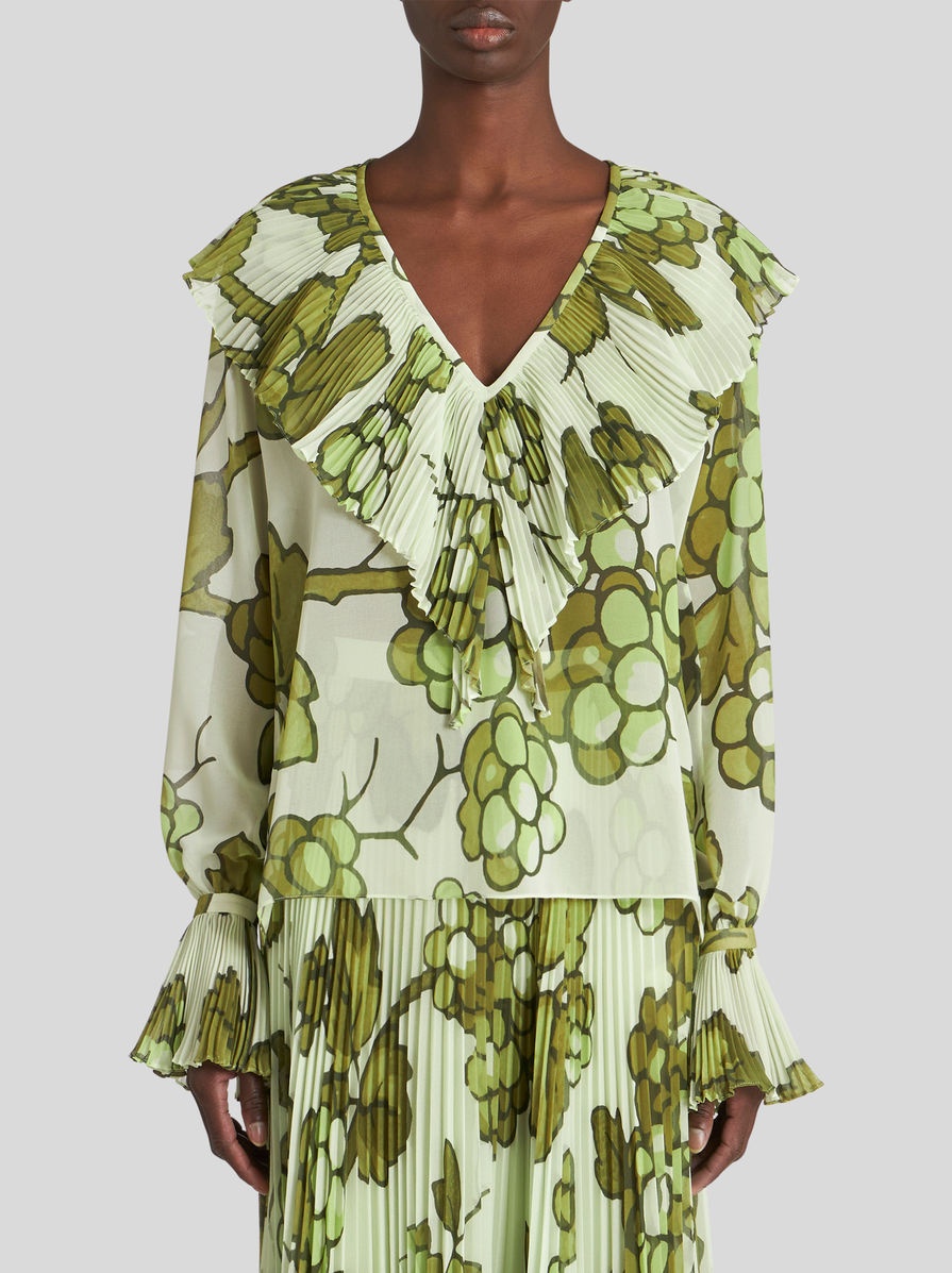 TOP WITH PLEATED RUFFLE - 2