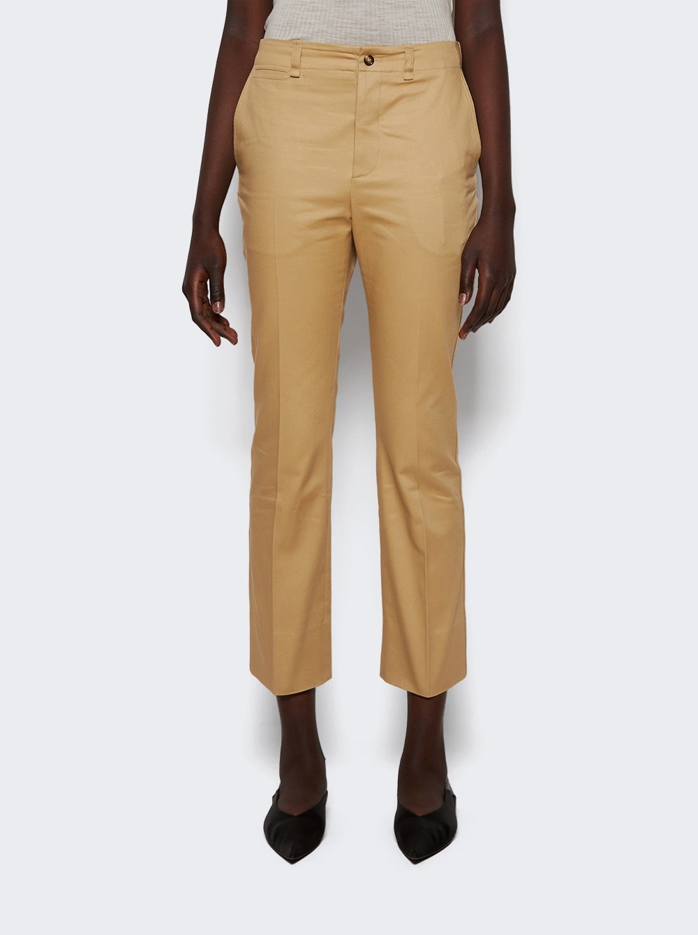Cotton Drill Pants Beige - 3