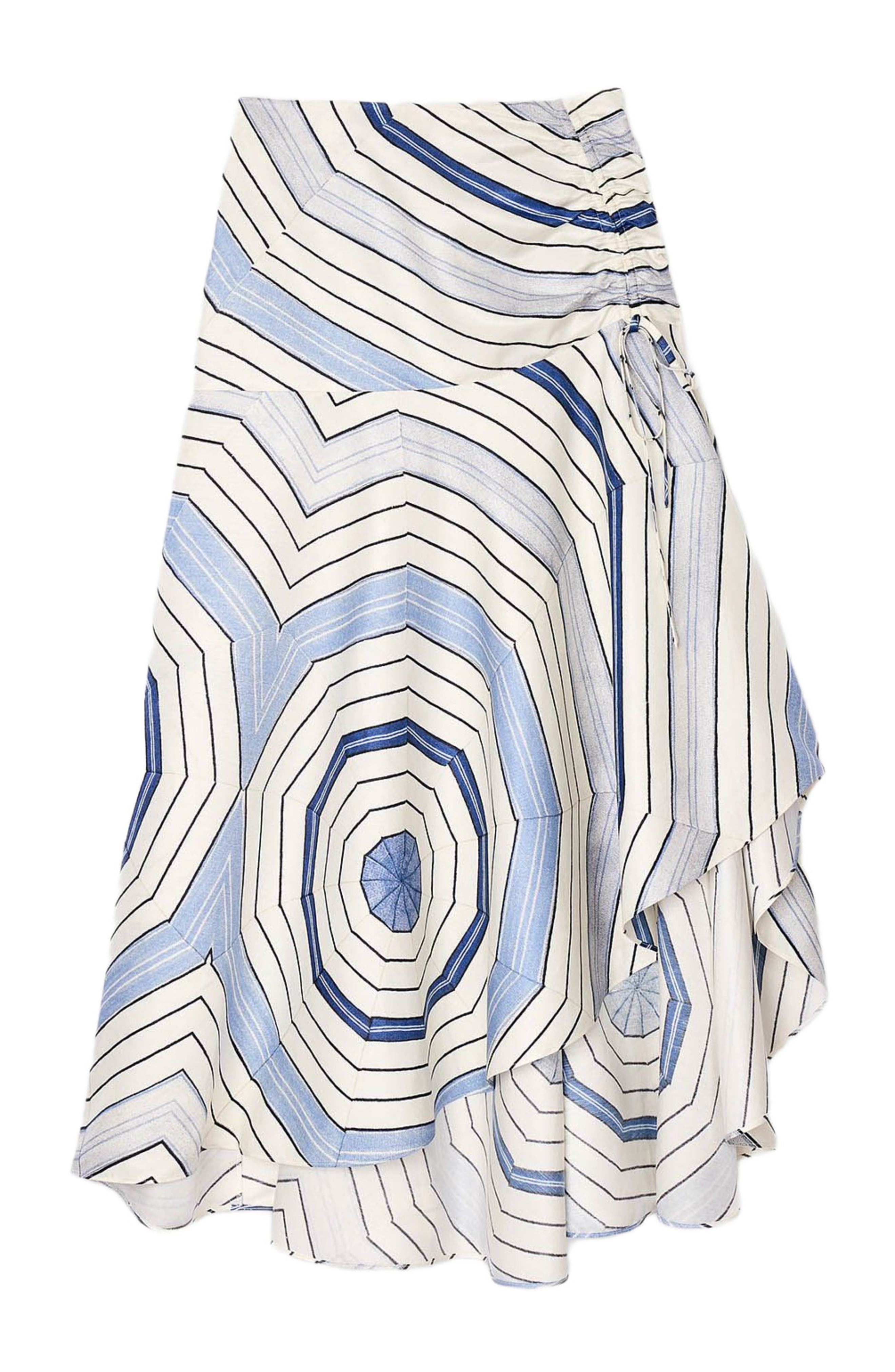 SANDRO Spiral-motif maxi skirt in Sky Blue at Nordstrom - 5