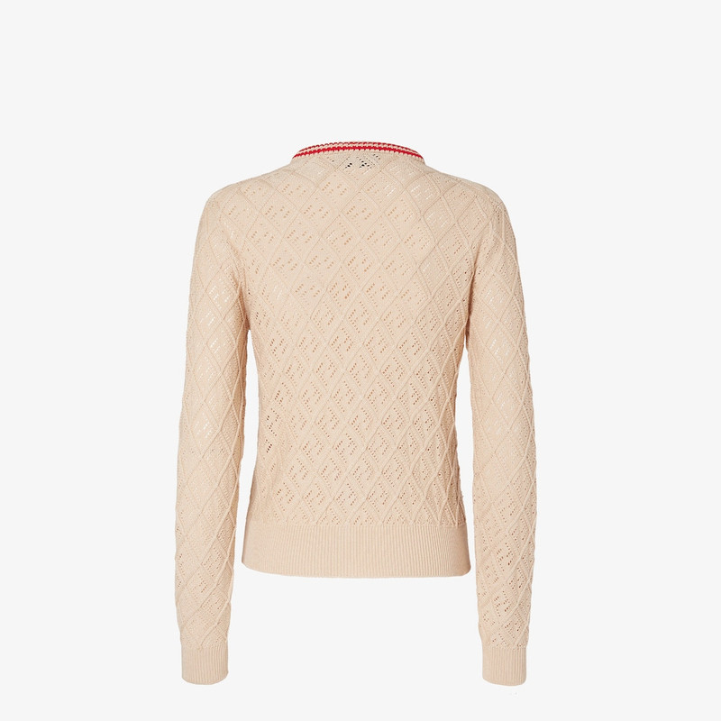 Cardigan Beige cotton Argyle cardigan 2