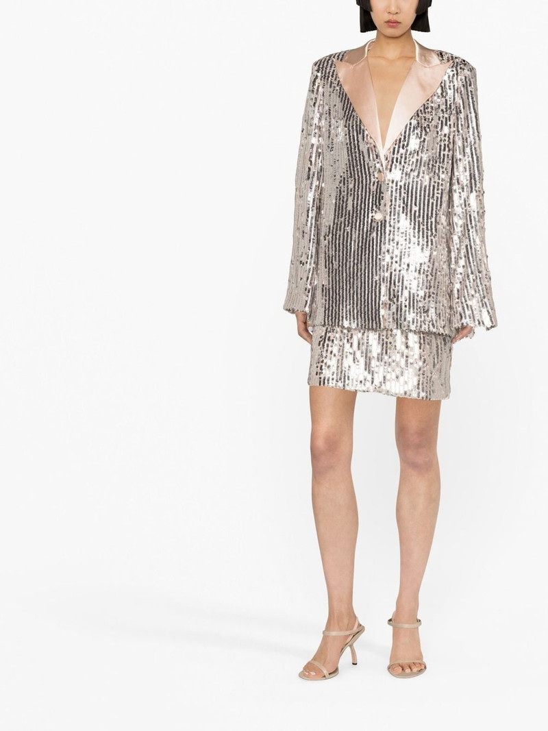 ROTATE sequin-embellished single-breasted blazer outlook