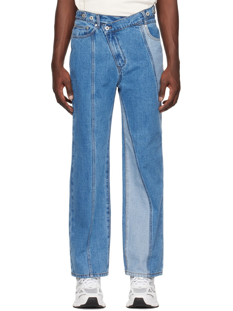 Blue Paneled Jeans 1