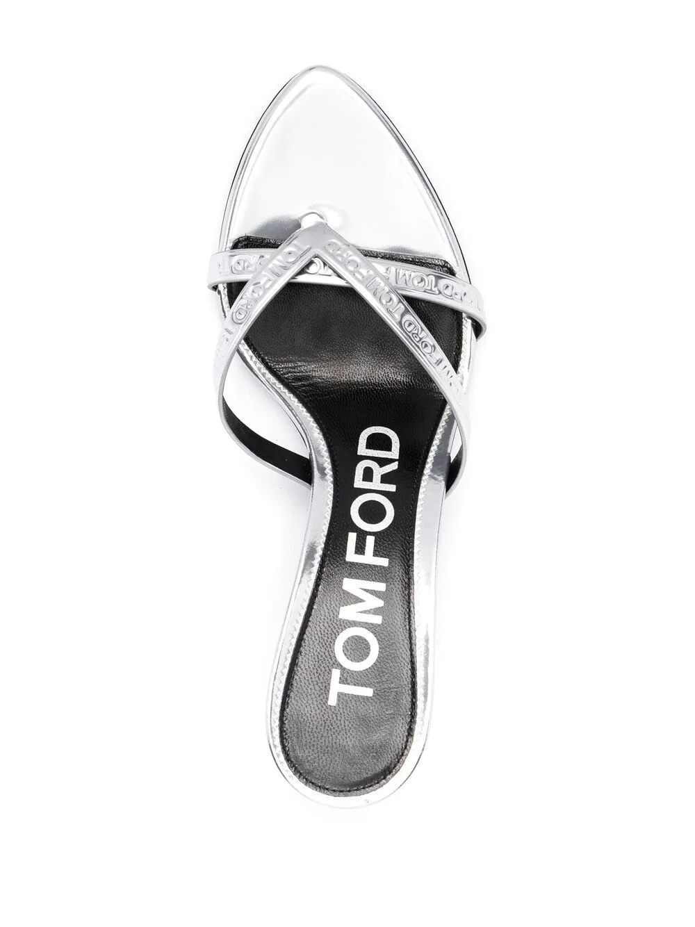 metallic leather mules - 4