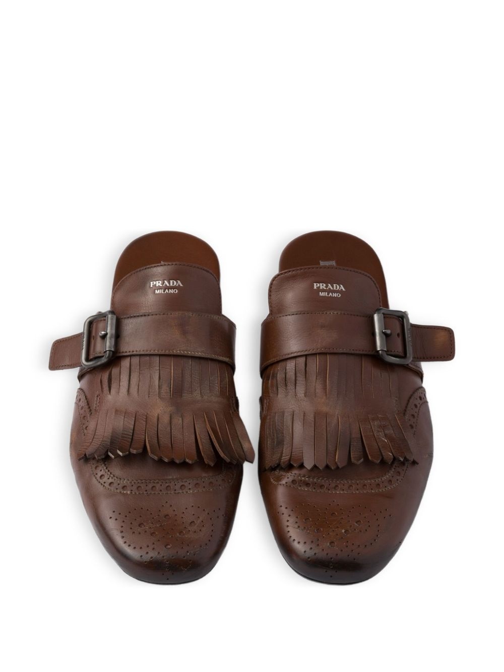 Shuffle fringe-detail mules - 4