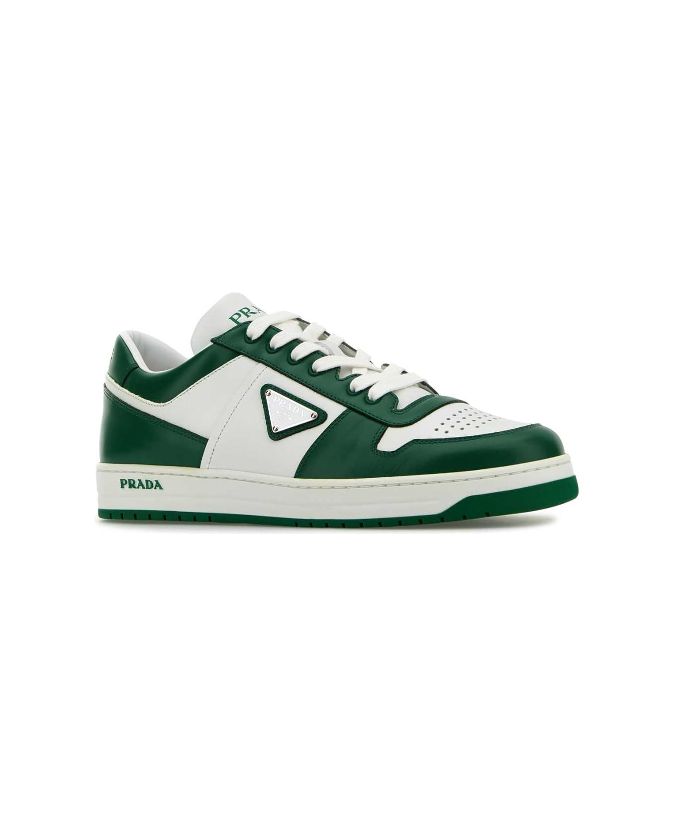 Two-tone Leather Downtown Sneakers - 2