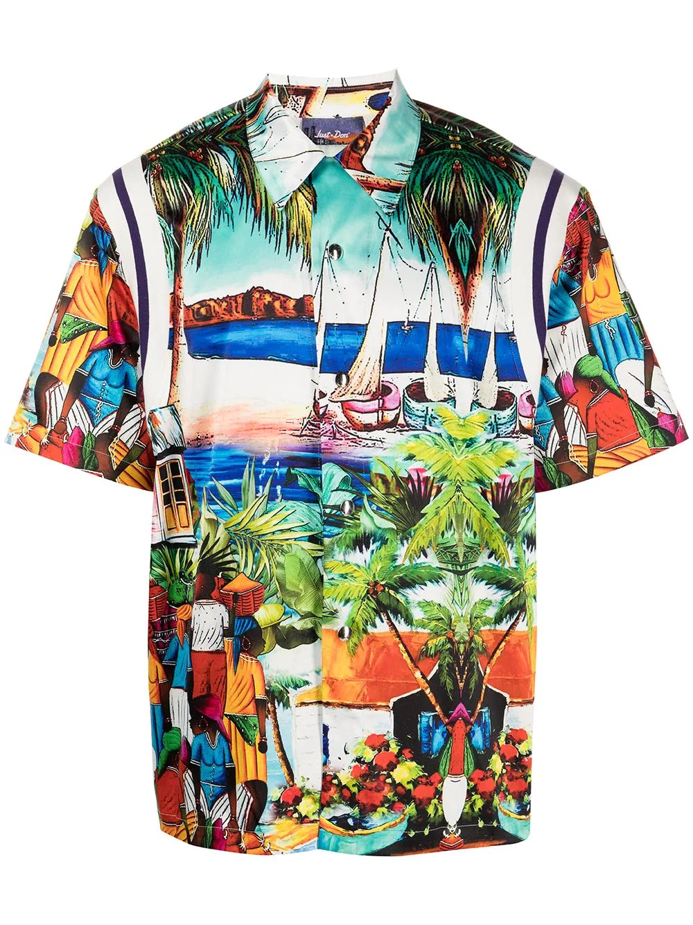 all-over graphic print shirt - 1