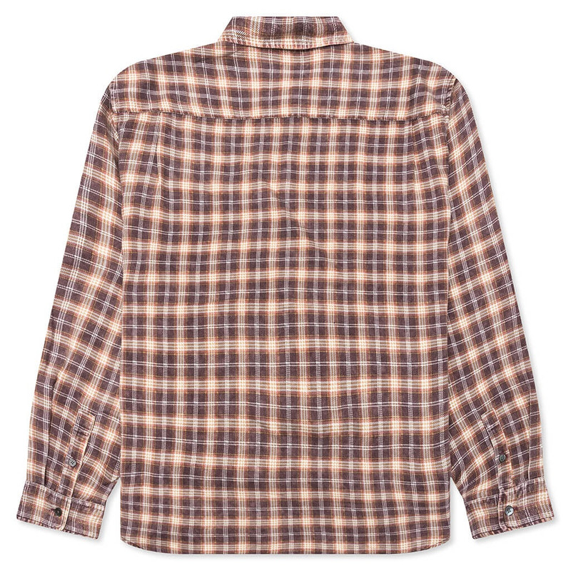 Stüssy MATTHEW PLAID SHIRT - BRICK outlook