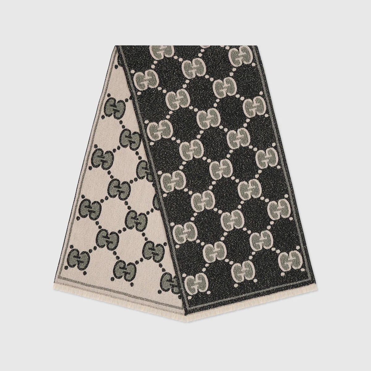 GG wool jacquard scarf - 2