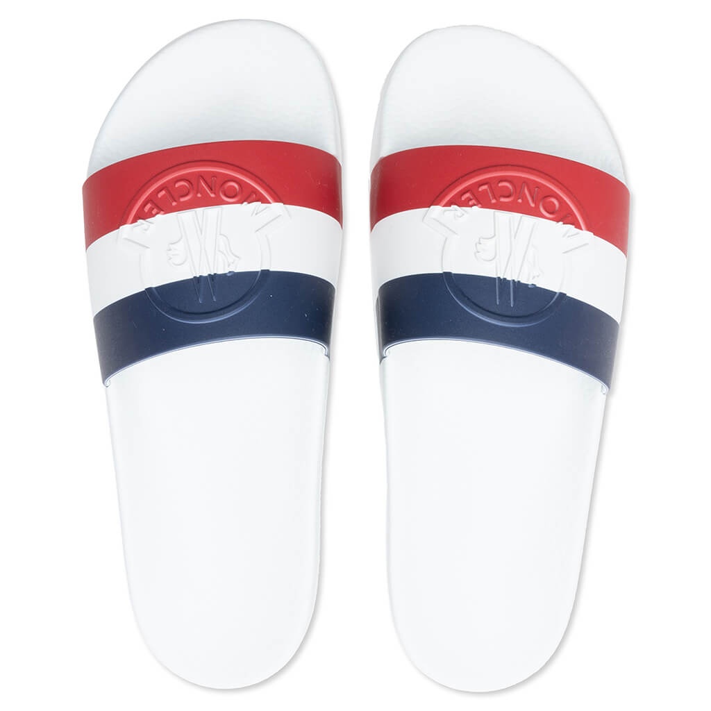 MONCLER BASILE SLIDES - WHITE - 2